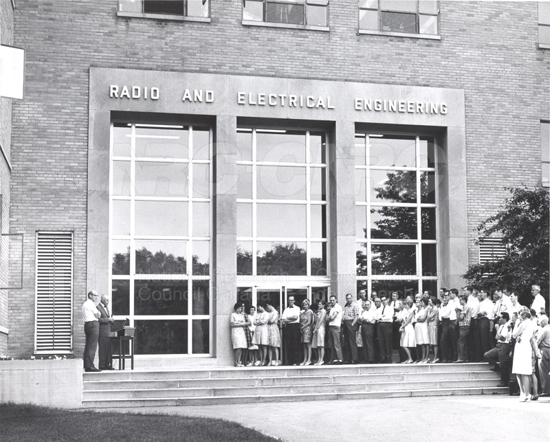 B.G. Ballard- Retirement Ceremony at M-50- Replacing Brick with a Wall Plaque June 1967 003