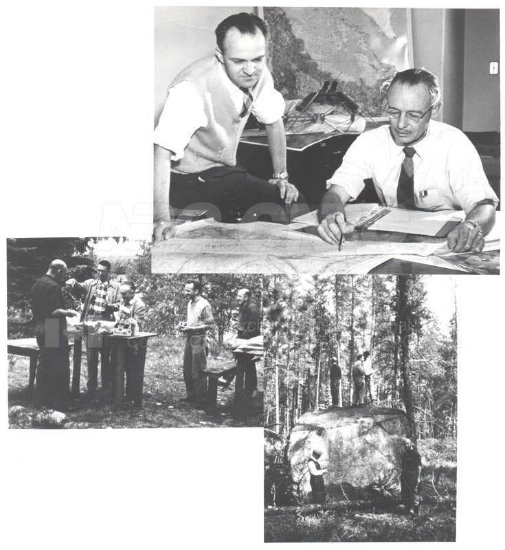 Algonquin Observatory Site- Radio Astronomy Site- Survey Committee at Lake Traverse Sept. 26 1958