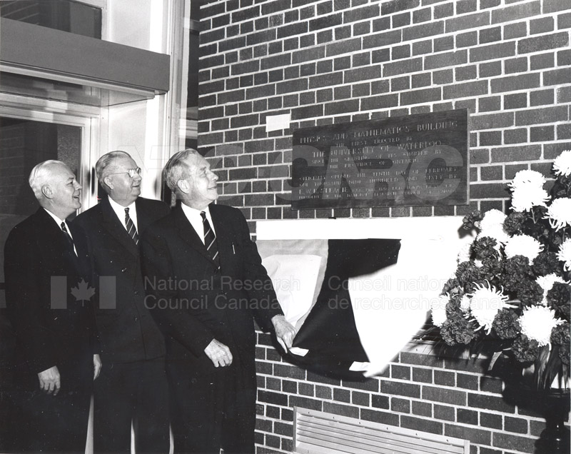 E.W.R. Steacie- Opening of Physics and Mathematics Building University of Waterloo Feb. 10 1960 001