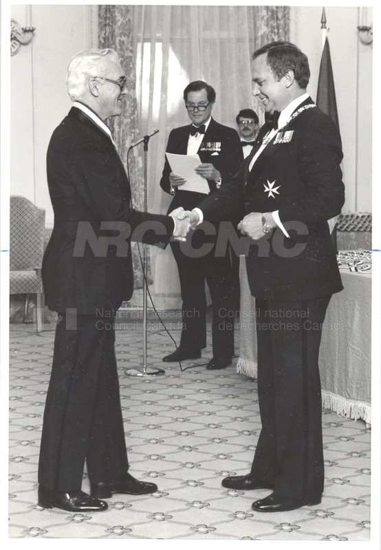 Dr. L. Kerwin- Presentation of Order of Canada 1981