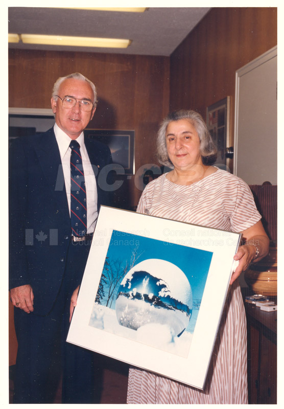 Presentation of 40 Year Service Award to Mrs. Helen Cuccaro 4 Sept. 1985 001