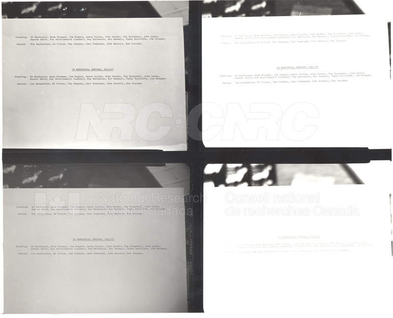 Direction des Communications - séminaire gestion 1967 002